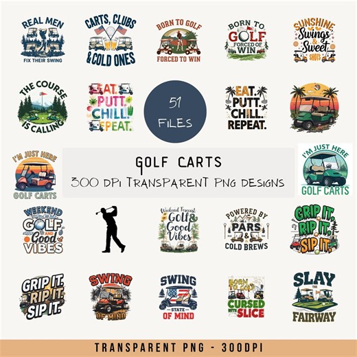 Golf PNG Bundle | Golfer Clipart PNG | Sports Lover T-shirt Design | Digital Download - Etsy