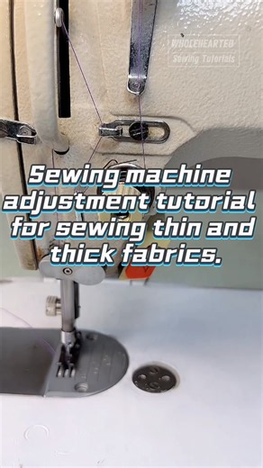 Sewing machine adjustment tutorial for sewing thin and thick fabrics.