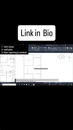 Arch House on Instagram: "AutoCAD Basic Floor plan tutorial for beginners part-1 https://youtu.be/75Vwa9uloH8?si=ZN_zikdciJoqYtrh #floorplandesign #trending #autocad #civilengineering #architecture"
