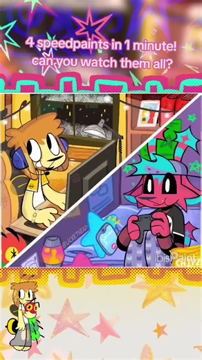 Speedpaint Showcase: 4 Cartoon Pieces in 1 Minute