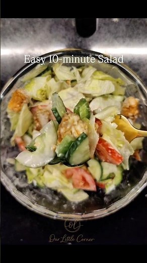 The Ultimate 10-Minute Crispy Chicken Salad 🥗 #shorts
