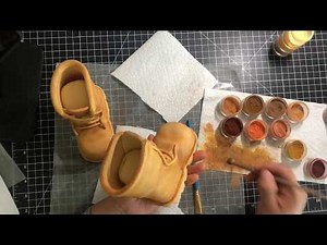 Military Boots Cake Topper