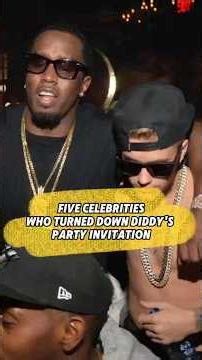 Five celebrities who turned down Diddy's party invitationsJenny mauln, ice cube,50 cent,m amp