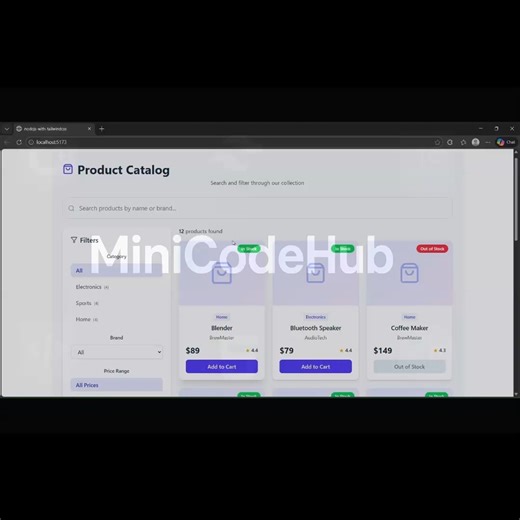 MiniCodeHub on Instagram: "Search Filter Component #nextjs #react #tailwindcss #webdev #frontend Music: Elektronomia – Vision Provided by NoCopyrightSounds (NCS) https://www.youtube.com/c/NoCopyrightSounds @nocopyrightsounds source code: https://github.com/MiniCodeHub/Nodejs-With- Tailwindcss/blob/main/src/pages/Search Filter Component.tsx Build a search + filter component with combined logic for real apps Learn derived state, controlled inputs, and conditional rendering Level: Intermediate → Ad