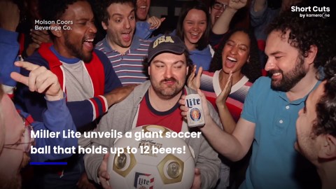 Miller Lite releases giant soccer ball that holds 12 beers