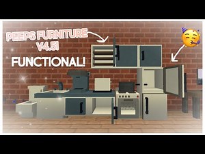 HUGE New FUNCTIONAL Furniture Mod For Minecraft PE 1.19+! 😱💕(Peeps Furniture Update!)