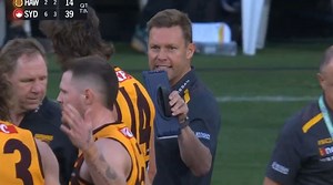 Mitchell explains Scrimshaw spray & Hawks' goal kicking woes after heaviest loss of 2024