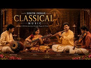 South Indian Classical Music 🎶 Divine Carnatic Concert Veena, Flute, Violin & Mridangam