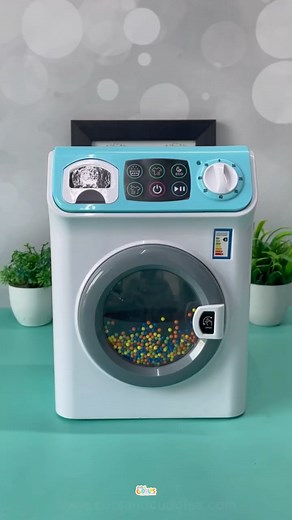 CnC | Toys Games Quirky Items on Instagram: "⚙️Let’s load up the machine! This washing machine is fully functional and works just like the real one! The mechanisms are fun and feel super realistic too! Just add your batteries and level up your pretend play adventures! 📦Just place your Order on the website! #cotsandcuddles #pretendplaytoys #washingmachinetoy #householdtoys #miniwashingmachine #realistictoys #kitchentoys #kitchenset #playset"