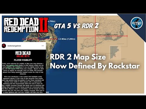 RDR 2 Map Compared to GTA 5 (Map Size Defined By Rockstar)