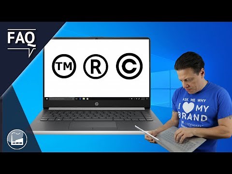 How To Type and Insert Trademark TM, Registered (R) and Copyright (C) Symbols Without a Numeric Pad