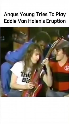 Angus Young Tries To Play EVH’s Eruption