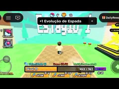⚔️+1 evolução de espada script ( pastebin) Farm espada, auto rebirth 