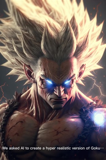 We asked AI to create a hyper realistic version of Goku…this is what it came up with. #hyperrealism #goku #ai #viral
