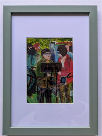 link in bio “Brunch at Bewley’s” – Original Acrylic Painting by Annie Coyle A quiet moment in the middle of a busy street. This original acrylic painting was inspired by a morning spent inside the iconic Bewley’s Café on Grafton Street, Dublin. #irishart #peoplewatching #dublincity