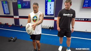 In this short outtake of the full YouTube video @aaronsmith_1112 speaks about the importance of his blockers to execute box kicks in games. Us backs actually appreciate you forwards for blocking. Also he speaks about the changes in kick from right to left in ball drop and height. This stuff is gold. If you’re a 9 or know a 9 they MUST watch these videos. Tag them below. OUTWORK OUTLEARN Thanks, Peter | Rugby Bricks
