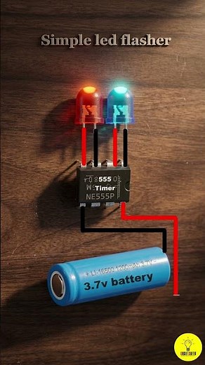 Simple led flasher diagram #ledflasher #diy #circuitcrafted #led