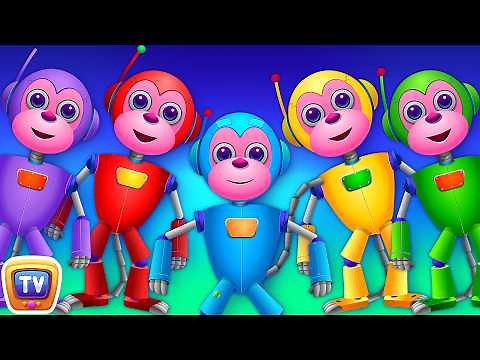 ChuChu TV Classics - Five Little Monkeys - The Robot Monkeys | Nursery Rhymes and Kids Songs