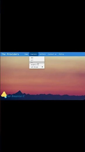 Multilevel Dropdown Menu in HTML CSS & Bootstrap | Responsive Navigation with Submenu| The Providers