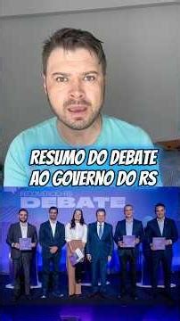 Summary of the debate for governor of Rio Grande do Sul! Via @jessesangalli