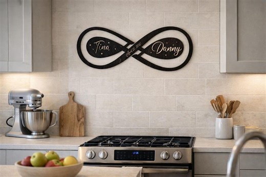 Infinity Sign With Names Wall Decor, Personalized Couple Gift, Wedding Anniversary, Rustic Home Decor, Custom Love Sign, Romantic Gift - Etsy