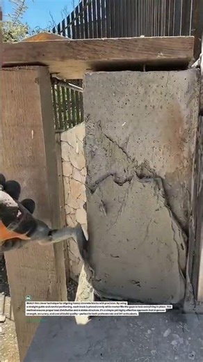 Perfect Concrete Block Alignment Trick for Strong Builds! #construction #DIY #tools