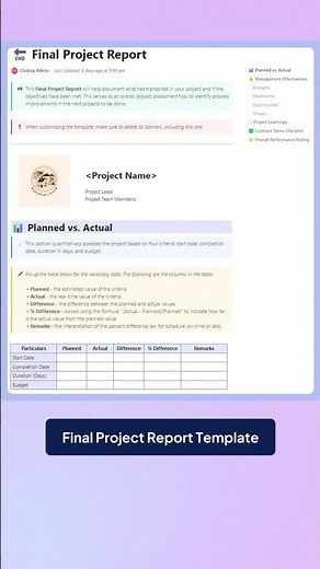 How to Write a Project Report (Explained in 1 Minute!) | ClickUp