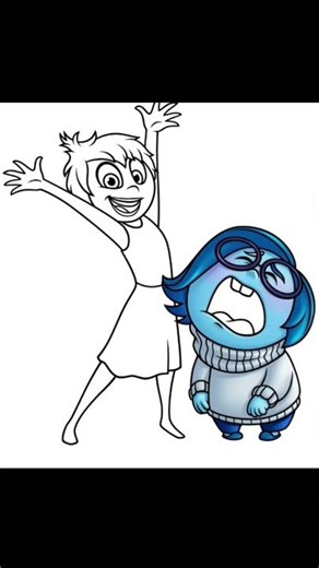 Inside OUT Coloring - Joy & Sadness | Channel of Joy Music #головоломка #kids #art #digitalart #joy