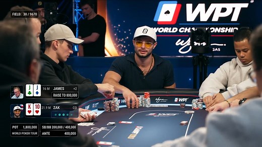5.9K views · 60 reactions | Tjan goes all in with Ace-King, and moments later, James follows with pocket jacks. The river card delivers a shocking twist, sending one of them packing! | World Poker Tour (WPT) | Facebook