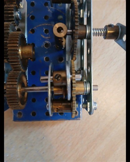 Meccano one direction mechanism close up shots.
