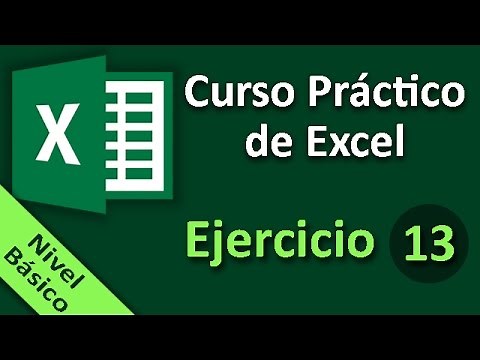Curso Práctico de Excel. Ejercicio 13.