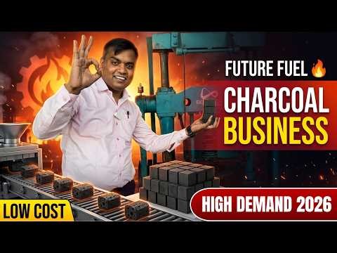 Future Fuel Business 🔥 Charcoal Briquettes Making Machine | High Demand Opportunity 2026