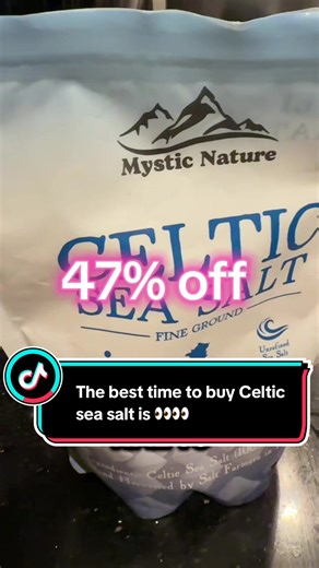 The best time to buy Celtic sea salt is … #seasalt #minerals #sale #cooking #foodie @Celtic Sea Salt Brand