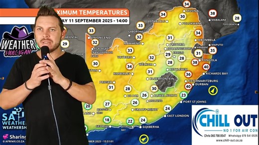 2.7K views · 88 reactions | Extreme heat for Durban tomorrow take a look ⚠️⚠️‼️ Brought to you by @topfans Chill Out Air Con #TheWeatherHooligan | The Weather Hooligan | Facebook
