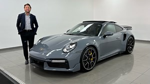 Live Priced at £189,990 - Buy & Reserve Online Highly regarded as the perfect sports car, the 911 Turbo S produces an incredible 640bhp with an even more impressive 0-60mph of just 2.7 seconds. The highest specced example in the UK ✔️Arctic Grey ✔️20/21” 911 Turbo S Exclusive Design Alloys ✔️SportDesign Package Painted in Black ✔️Black Leather Interior with Racing Yellow Accents ✔️Electric Slide/Tilt Glass Sunroof ✔️Front Axle Lift System ✔️Burmester High End Surround Sound System ✔️PASM Sport S