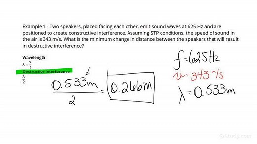 How to Calculate Path Differences for Destructive Interference | Physics | Study.com