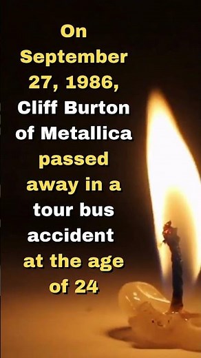 On September 27, 1986, Cliff Burton of Metallica passed away from a tour bus accident #shorts