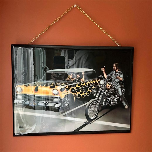 David Mann Easyriders Wall Art | Vintage Biker Wood Plaque | Motorcycle Decor - Etsy