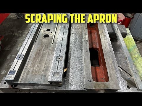 Scraping the Carriage and Topslide | Lion Lathe Restoration