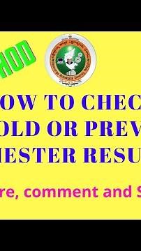 How to check VTU old or previous semester results? New Site.