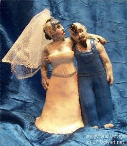 Zombie wedding cake topper