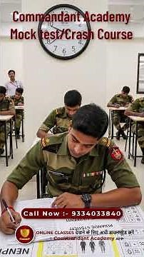 Commandant Academy Mock Test & Crash Course | Best NDA/CDS/AFCAT/CAPF Coaching