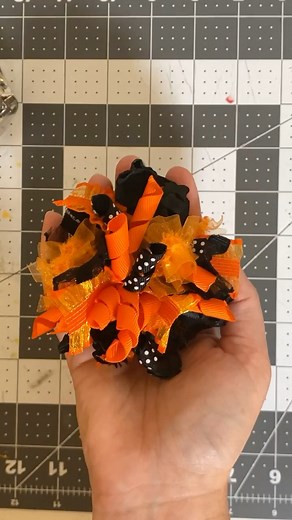 Let's make a "ball of funkiness" ☺️🎃 #korkers #bows #hairbowtutorial #bowdiy #hairbows #crafty #diy #ribbon #bowmaking #mommycraftsalot #halloween | Mommy Crafts A lot