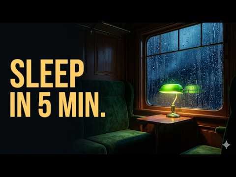 8 HOURS Vintage Train in the Rain 🌧️ Heavy Brown Noise for ADHD Sleep & Focus