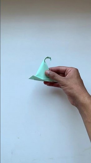 ORIGAMI PAPER WITCH HAT - TUTORIAL #viral #origami #papelviraarte #tiktok #shorts #fly