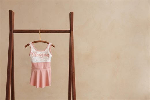 Personalized Girls Dance Outfit With Skirt, Custom Name Dancewear, Pink Dance Costume for Toddlers - Etsy