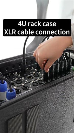 4U DMX signal rack case XLR cable connection
