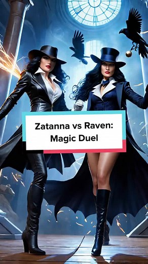 Who will unleash the most powerful magic? Zatanna and Raven face off in an epic duel. Dive into the mystical battle! #Zatanna #Raven #MagicDuel #EpicBattle