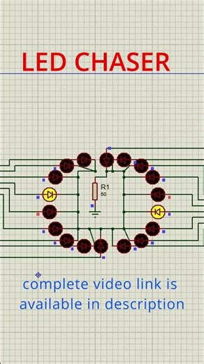 Led chaser circuit #digitalelectronics #electronicsproject #engineering #proteus