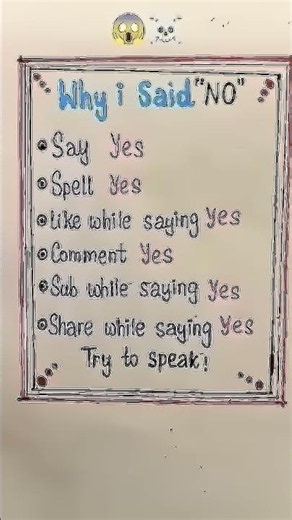 why I said no